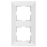 Meridian Accessory White Two Gang Frame