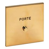 Art d'Arnould universe Epure illuminated push button 1 position with door marking - gold mirror