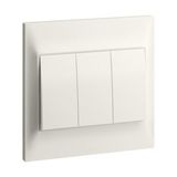 Belanko S 3 gang 2-way switch - 16AX - Ivory