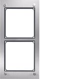 Modesta Frame 2/1 with housing flush-mounted stainless steel matt