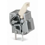 Stackable PCB terminal block push-button 2.5 mm² light gray