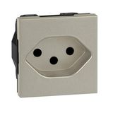 Arteor™ - Socket Swiss T13 10A 250V - 2P+E - 2 modules - Champagne