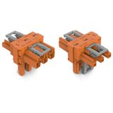 T-distribution connector 3-pole Cod. R orange