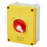 ISOLATOR - HP - EMERGENCY - ISOLATING MATERIAL BOX - 80A 3P+N - LOCKABLE RED KNOB - IP66/67/69