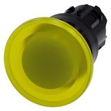 Illuminated mushroom pushbutton, 22 mm, round, plastic, yellow, 40 mm,…3SU1001-1BD30-0AA0-Z X90