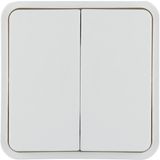 CUBYKO KNX 2 BUTTON PANEL WHITE