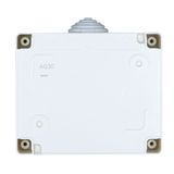 Outdoor surface mount box, IP55, transparent lid, 3M, white