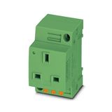 Socket outlet for distribution board Phoenix Contact EO-G/PT/SH/LED/GN 250V 13A AC