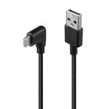 0.5m USB 2.0 Type A to C Cable, 90° Right Angle USB Type A Male to C Male