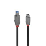 1m USB 3.2 Type C to B Cable, 5Gbps, Anthra Line USB Type C Male to B Male