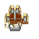 Two level terminal, 4mm, beige