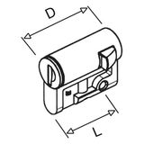 PS832033 1/2 CYL.LOCK TRIANG 8MM