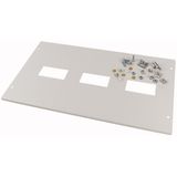 Front cover, +mounting kit, for NZM1, vertical, 3p, HxW=300x425mm, grey