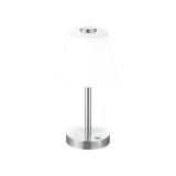 Emerald LED table lamp brushed steel