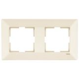 Meridian Accessory Beige Two Gang Frame