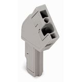 1-conductor female connector, angled CAGE CLAMP® 4 mm² gray