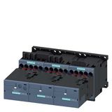 Contactor assembly for star-delta (wye-delta) start, AS-i AC-3, 7.5 kW/400 V, 24 V DC 3-pole,