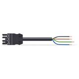 pre-assembled connecting cable;Eca;Socket/open-ended;black