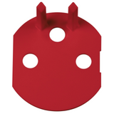 FRENCH SOCKET-OUTLET ACCESSORY, FOR DEDICATED LINES, WITH FRONT TIGHTENING TERMINALS - RED - CHORUSMART