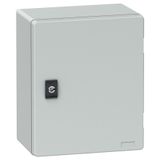 wall-mounting encl. polyester monobloc IP66 H308xW255xD160mm+metal mount.plate
