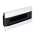 1X22 module recessed box - Smoked door - Without terminal block - Masonry wall