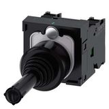 Coordinate switch, 22 mm, round, plastic, black, 2 switch positions, vertical, momentary contact type, without  3SU1100-7AD10-1NA0-Z Y12