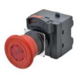 Emergency stop switch, Push-in, 24 VAC/DC illuminated, 40 mm dia, push