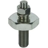 Bolted-type connector with threaded bolt M16/M12 L 55mm and nut