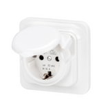 FLUSH MOUNTING RCD SAFETY SOCKET-OUTLET - 16A 0,03mA IP44
