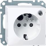 SCHUKO timer socket-outlet with shutter, active white, glossy, System M