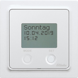 Wireless timer with display in E-Design55, pure white glossy