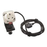 Incara Electr'On equipped with 1 BS socket 2.5m woven cord with plug and fixing accessory - white