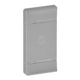 Cover plate Valena Life - light symbol - left-hand side mounting - aluminium