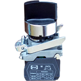 Pushbutton switch FP Rec30 BLACK 2NO (3 position with return) 1-0-2 IP40