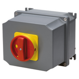 ROTARY CONTROL SWITCH - SURFACE MOUNTING - EMERGENCY VERSION - ATEX - ALLUMINIM BOX - RED KNOB - 4P 63A - IP65