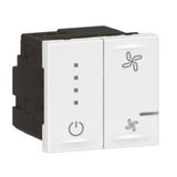 Connected fan controller 4 speeds 1 module Arteor white