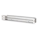 Modul 19 inch module frame 1.5RU 48 port stainless steel unequipped