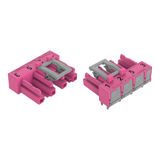Socket for PCBs angled 4-pole pink