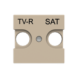 N2250.1 CV Cover plate for TV-R/SAT - 2M - Champagne