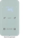 Touch sensor 2g thermostat, display, intg bus coupl. , KNX-R.1, glass 