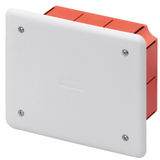 JUNCTION AND CONNECTION BOX - FOR BRICK WALLS - DIMENSIONS 118X96X50 - WHITE LID RAL9016