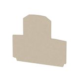 End plate (terminals), 60 mm x 1.5 mm, dark beige