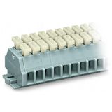 261-156/341-000 2-conductor terminal strip; on both sides with push-buttons; with snap-in mounting feet