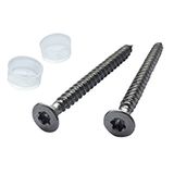 Screws and blanking plates for floor socket - to equip 5 sockets