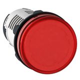Harmony XB7, Monolithic pilot light, plastic, red, Ø22, integral LED, 230…240 V AC