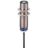 Ultrasonic sensor - M18 metal - Sn 50mm - NPN NO - cable 10m