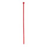 Cable Tie, Red PA 6.6 Temp to 85 Degr C, 300mm, W 4.8mm, Thick 1.3mm, 