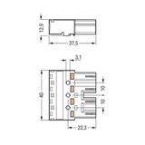 Plug 4-pole Cod. B gray