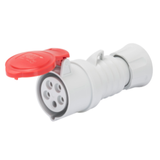 STRAIGHT CONNECTOR HP - IP44/IP54 - 2P+E 32A 380-415V 50/60HZ - RED - 9H - SCREW WIRING