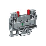 Screw disconnector terminal 10mm2 for voltmetric circuit, grey color